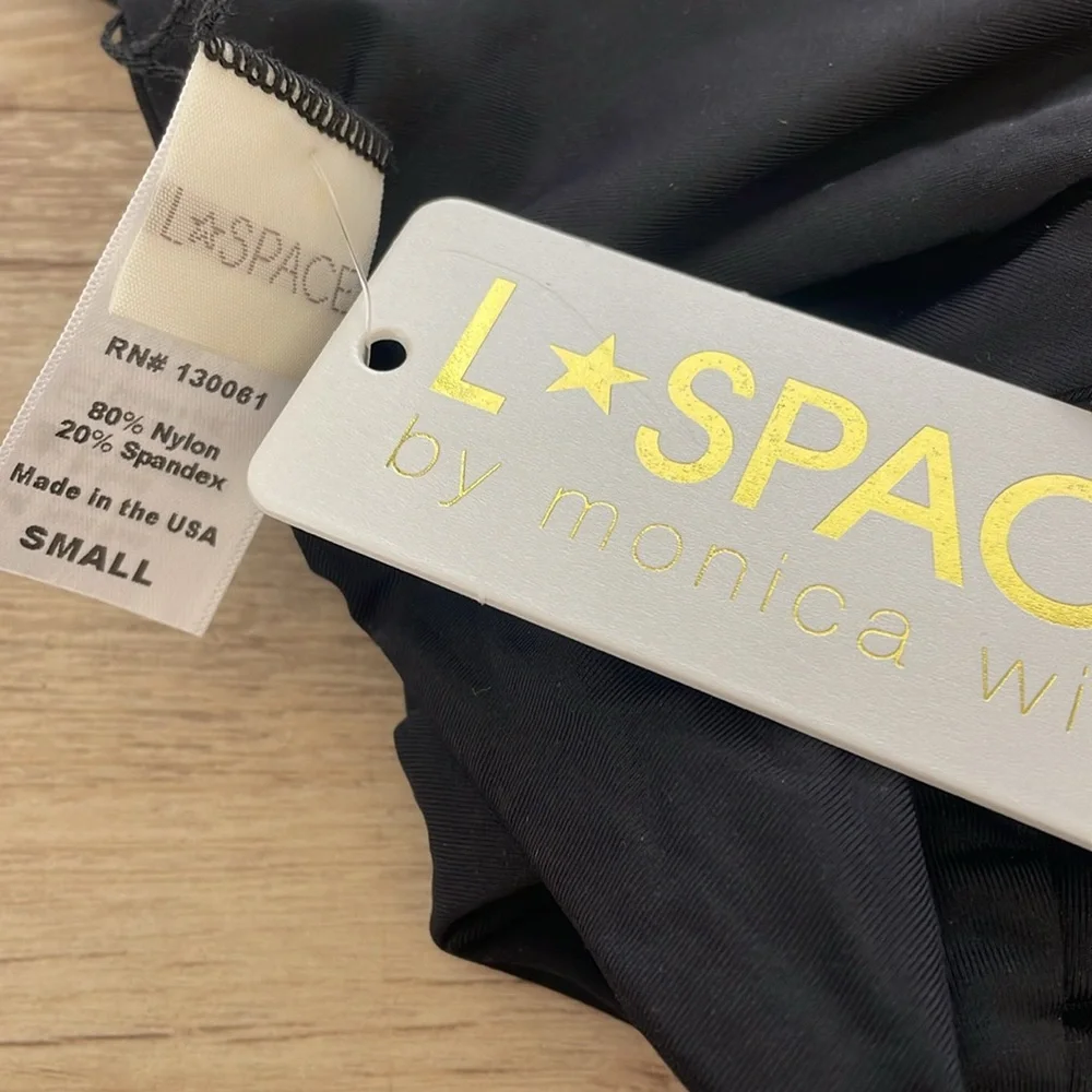 NWT L*Space Estella Cutout Classic Bikini Bottom In Black - Picture 5 of 7